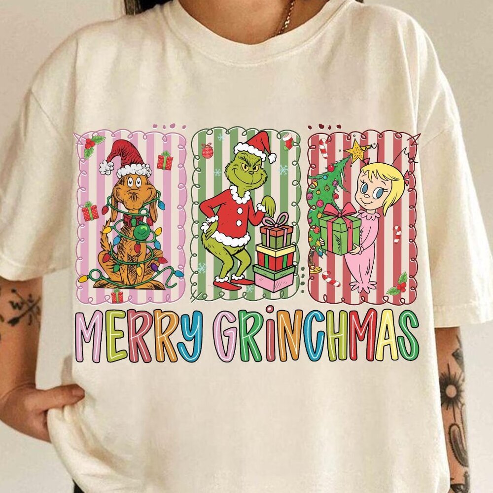 Preppy Grinchmas, Grinch the Green Guy, Christmas Movie Comfort Color T Shirt